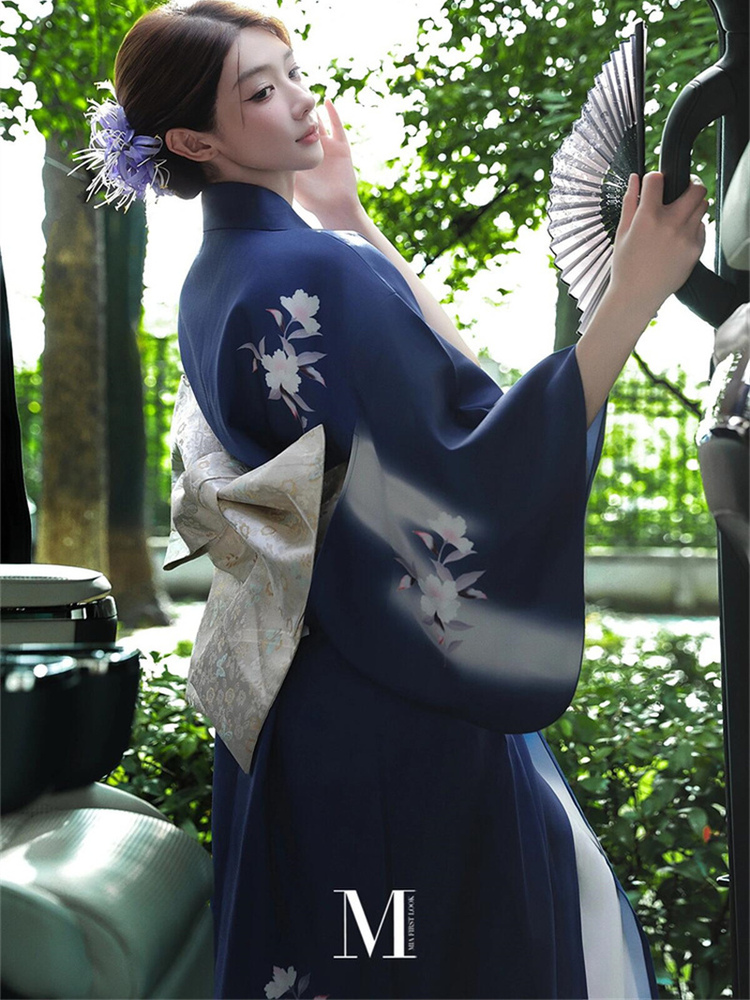 Ethnic Wear Model Fashion - 개선된 버전 전통 일본식 기모노 드레스
