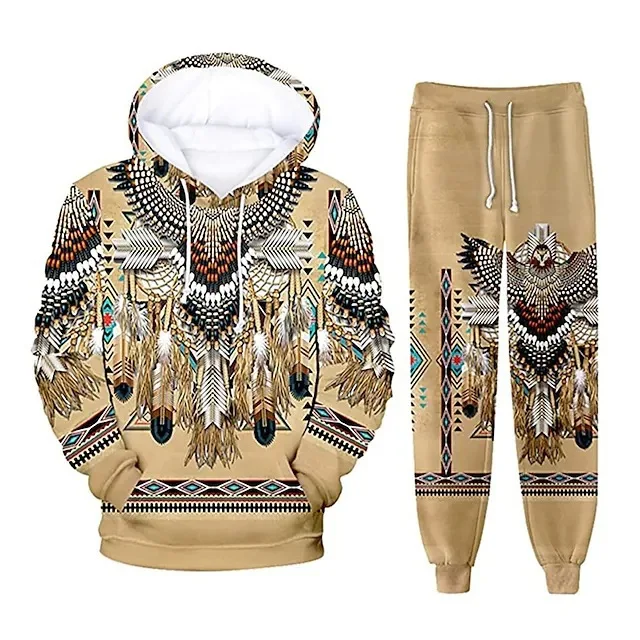 Fashion Ethnic Indian Clothing - 인도 민족 스타일 3D 프린트 후드티