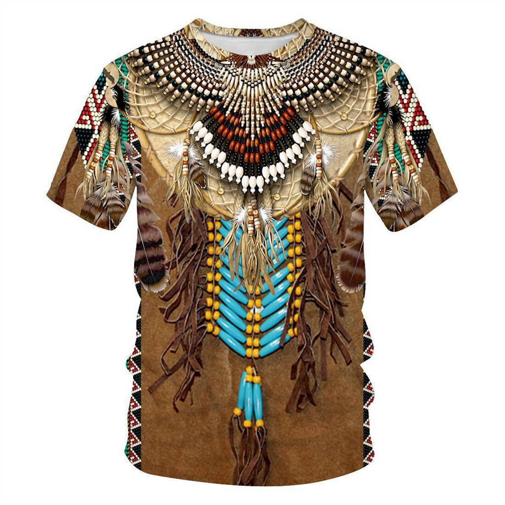 여름 인도 민족 스타일 3D 프린트 티셔츠 스트리트웨어 - Fashion Ethnic Indian Clothing 리뷰 및 가격