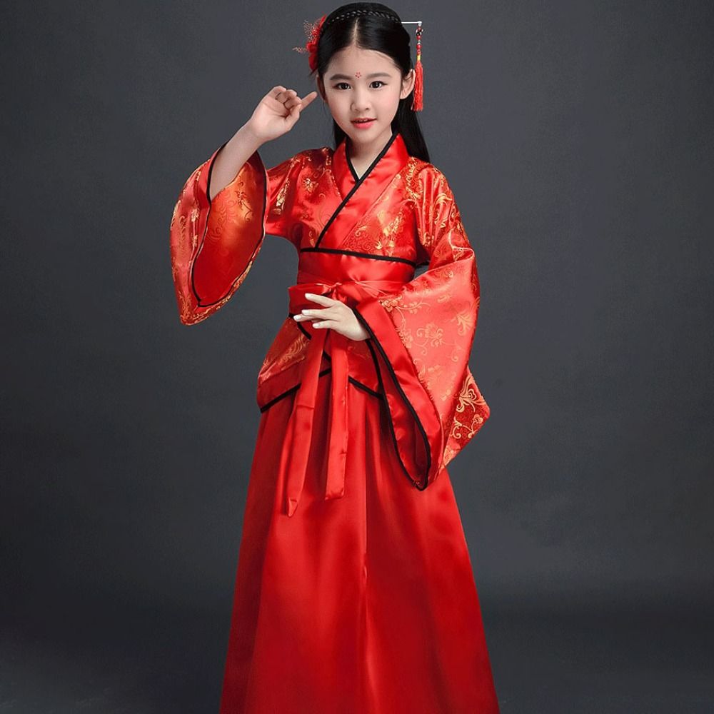 패션 민족 어린이 고대 의상 인쇄된 실크 로브 중국 스 - Ethnic Fashion Style 리뷰 및 가격