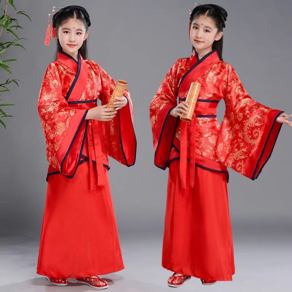 패션 민족 어린이 고대 의상 인쇄된 실크 로브 중국 스 - Ethnic Fashion Style 리뷰 및 가격