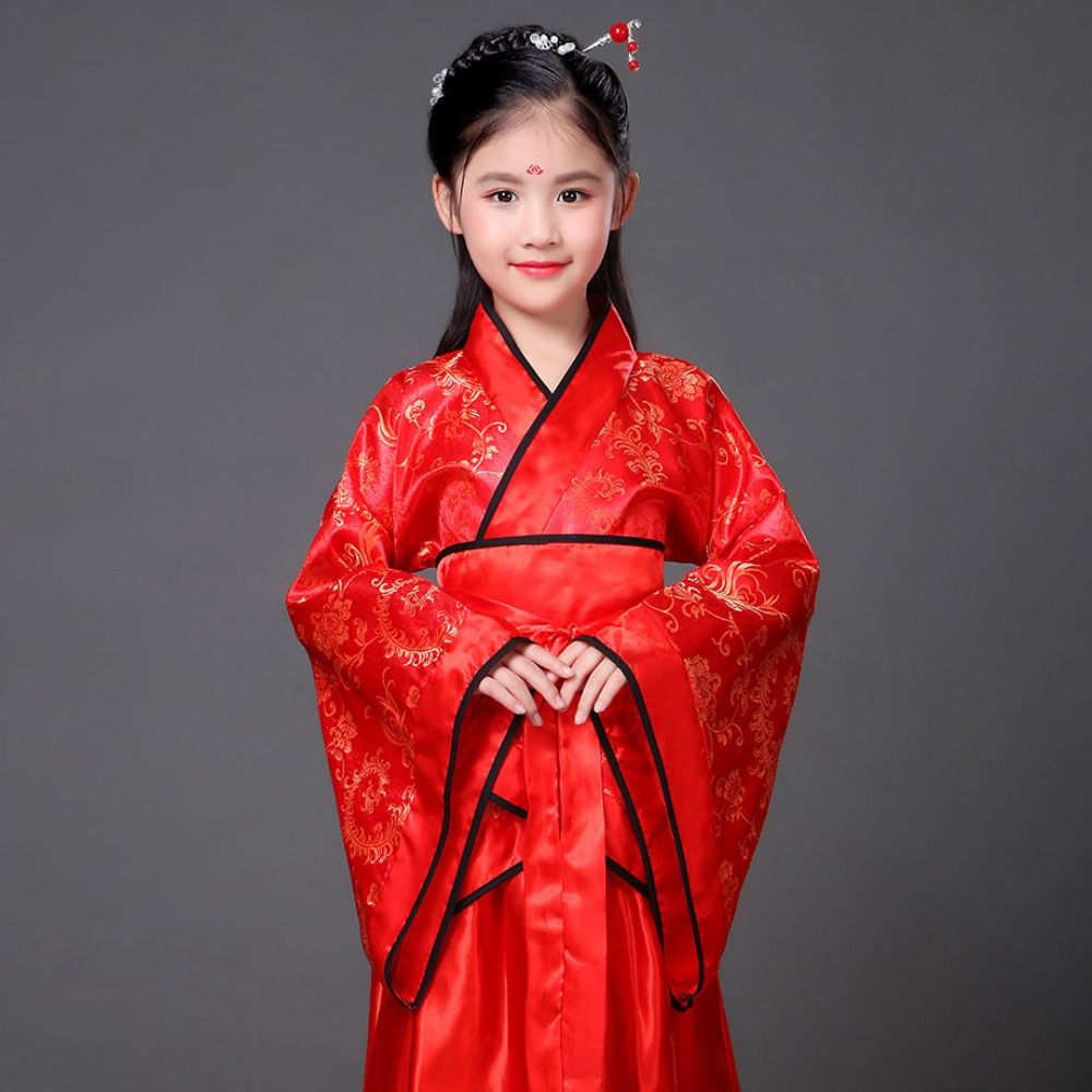 패션 민족 어린이 고대 의상 인쇄된 실크 로브 중국 스 - Ethnic Fashion Style 리뷰 및 가격