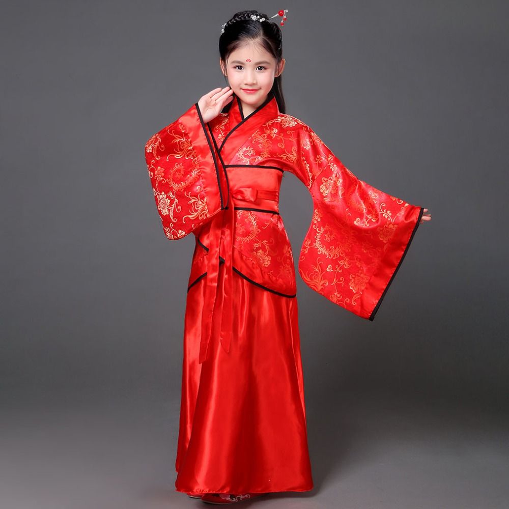 패션 민족 어린이 고대 의상 인쇄된 실크 로브 중국 스 - Ethnic Fashion Style 리뷰 및 가격