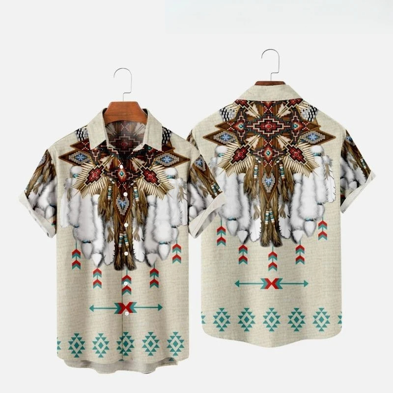 인도 민족 스타일 3D 프린트 비치 셔츠, 남성 여성  - Fashion Ethnic Indian Clothing 리뷰 및 가격