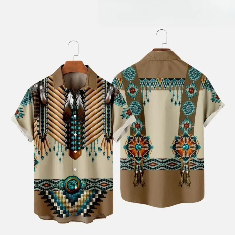 인도 민족 스타일 3D 프린트 비치 셔츠, 남성 여성  - Fashion Ethnic Indian Clothing 리뷰 및 가격