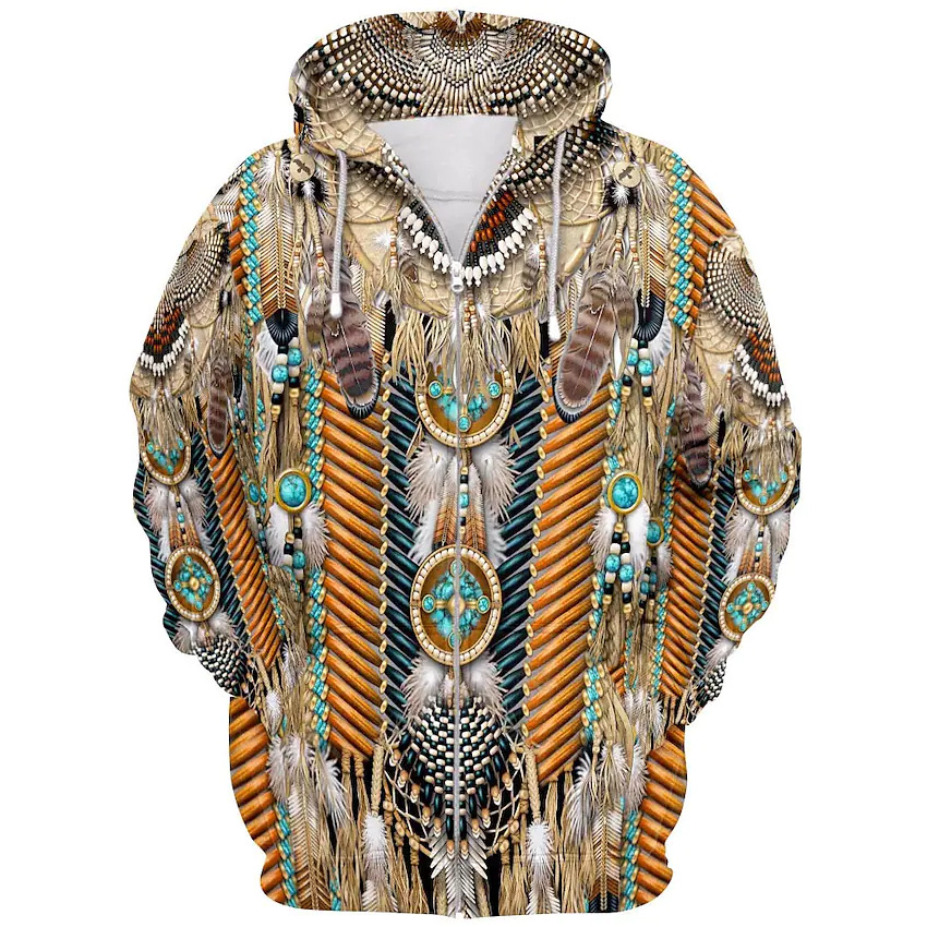 인도 민족 스타일 3D 프린트 지퍼 후드티 남녀 패션  - Fashion Ethnic Indian Clothing 리뷰 및 가격