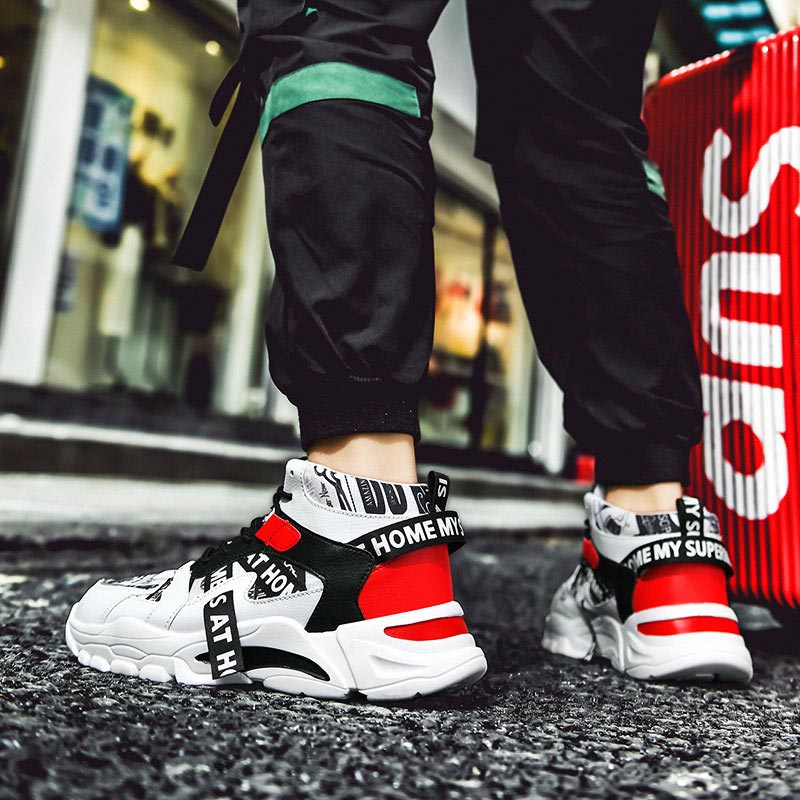 대형 사이즈 하이탑 청키 남자 스니커즈, 스포츠 신발, - Ethnic Fast Fashion 리뷰 및 가격