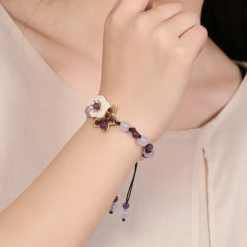 중국 크리스탈 모리 팔찌 모리 걸 퍼플 민족 스타일 앤 - Ethnic Fashion Style 리뷰 및 가격