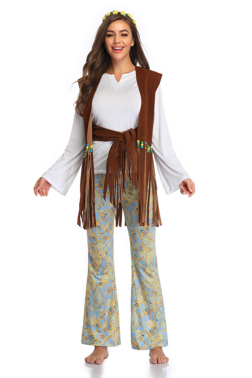 성인 커플 할로윈 코스튬 패션 힙합 태슬 의상 인디언  - Fashion Ethnic Indian Clothing 리뷰 및 가격