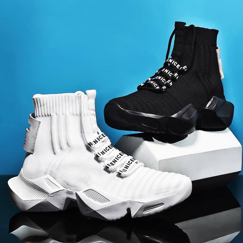 플러스 사이즈 하이 탑 대규모 스포츠 양말 부츠 남성  - Ethnic Fast Fashion 리뷰 및 가격