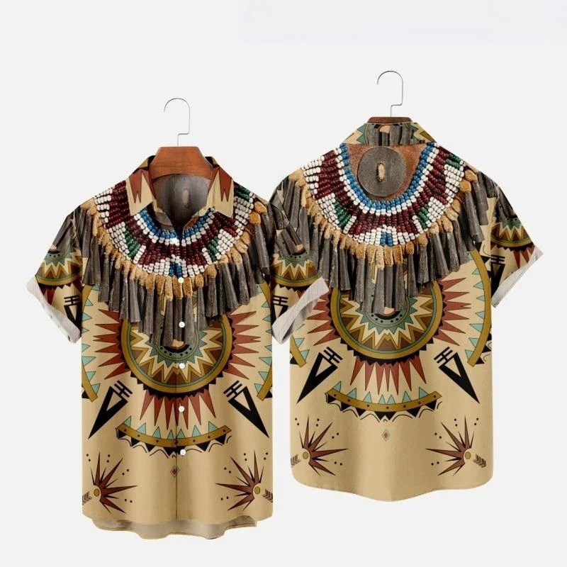 인도 민족 스타일 3D 인쇄 비치 셔츠 남성 여성 패션 - Fashion Ethnic Indian Clothing 리뷰 및 가격