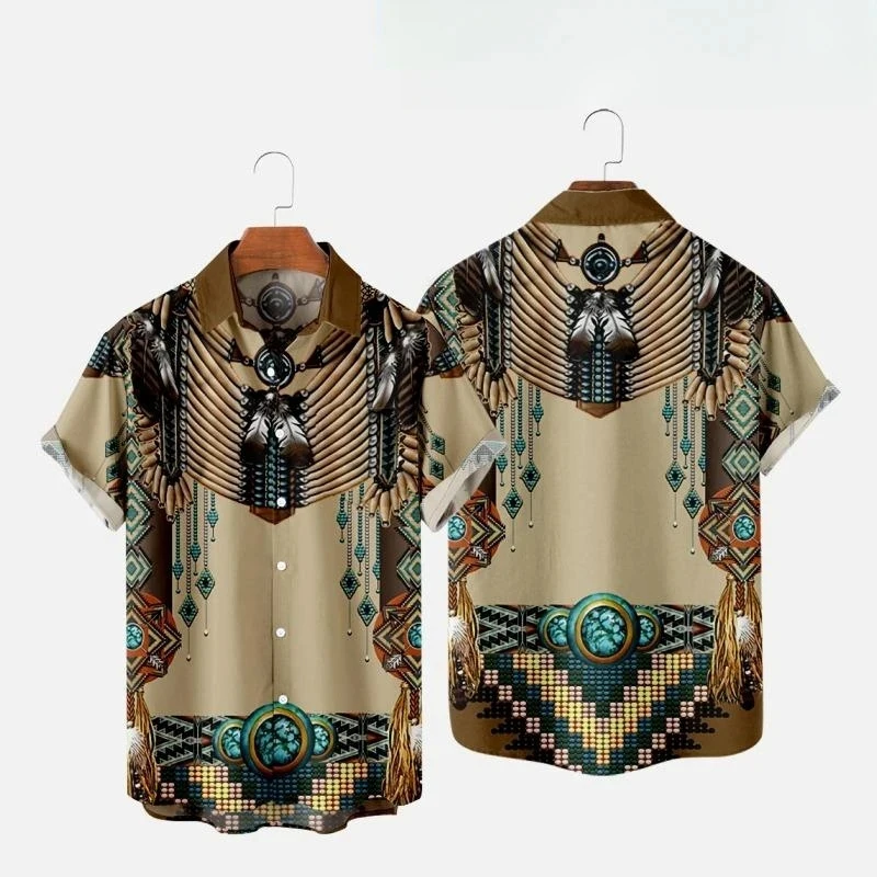 인도 민족 스타일 3D 인쇄 비치 셔츠 남성 여성 패션 - Fashion Ethnic Indian Clothing 리뷰 및 가격