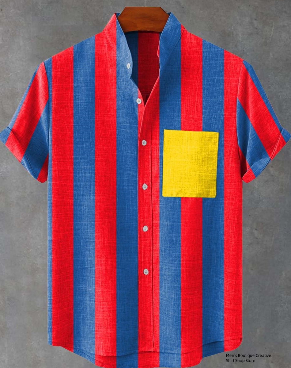 새로운 리넨 남성 3D 민족 패턴 하와이 셔츠 캐주얼  - Ethnic Fast Fashion 리뷰 및 가격