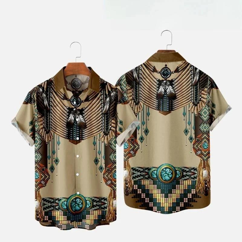 인도 민족 스타일 3D 인쇄 비치 셔츠 남성 여성 패션 - Fashion Ethnic Indian Clothing 리뷰 및 가격